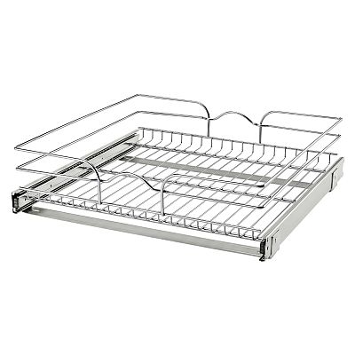 Rev-A-Shelf 21" W x 20" D Base Cabinet Pullout Chrome Wire Basket
