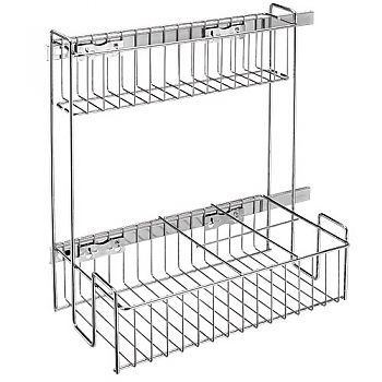 CLOSEOUT SPECIAL! - Rev-A-Shelf 9-3/4" (248mm) Width Pullout Base Organizer - EACH (Chrome)