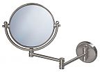 Gatco 7-1/2" (191mm) Diameter Bathroom Mirror w/3x Magnification On One Side - Wall Mounted (Satin Nickel)