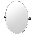 Gatco Elevate 24" (610mm) x 32" (813mm) Large Oval Beveled Mirror (Matte Black)