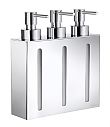 Smedbo Outline Wall Mounted Triple Pump Soap Dispenser - (Polished Chrome)