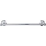 Top Knobs Edwardian Hex Bath 18" (457mm) Center-to-Center Towel Bar (Polished Chrome)