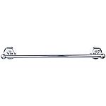 Top Knobs Edwardian Hex Bath 24" (610mm) Center-to-Center Towel Bar (Polished Chrome)