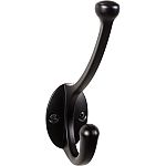 Top Knobs Ryland 5-9/16" (141mm) Bergen Hook (Flat Black)