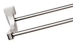 Top Knobs Aqua 30" (762mm) Center-to-Center Double Towel Bar (Brushed Satin Nickel)