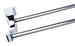 Top Knobs Aqua 24" (610mm) Center-to-Center Double Towel Bar (Polished Chrome)