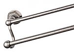 Top Knobs Edwardian Hex Bath 30" (762mm) Center-to-Center Double Towel Bar (Antique Pewter)