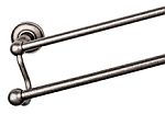 Top Knobs Edwardian Smooth Bath 30" (762mm) Center-to-Center Double Towel Bar (Antique Pewter)