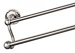 Top Knobs Edwardian Ribbon and Reed Bath 30" (762mm) Center-to-Center Double Towel Bar (Brushed Satin Nickel)