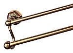 Top Knobs Edwardian Hex Bath 30" (762mm) Center-to-Center Double Towel Bar (German Bronze)