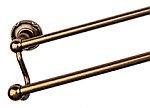Top Knobs Edwardian Ribbon and Reed Bath 30" (762mm) Center-to-Center Double Towel Bar (German Bronze)