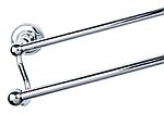Top Knobs Edwardian Beaded Bath 30" (762mm) Center-to-Center Double Towel Bar (Polished Chrome)