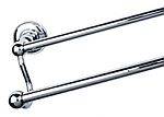 Top Knobs Edwardian Smooth Bath 30" (762mm) Center-to-Center Double Towel Bar (Polished Chrome)