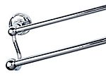 Top Knobs Edwardian Ribbon and Reed Bath 30" (762mm) Center-to-Center Double Towel Bar (Polished Chrome)