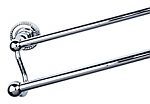 Top Knobs Edwardian Rope Bath 30" (762mm) Center-to-Center Double Towel Bar (Polished Chrome)