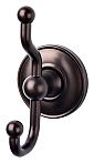Top Knobs Edwardian Smooth Bath Double Hook (Oil Rubbed Bronze)