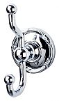 Top Knobs Edwardian Ribbon and Reed Bath Double Hook (Polished Chrome)