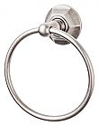 Top Knobs Edwardian Hex Bath 5-1/4" (133mm) Towel Ring (Antique Pewter)