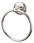 Top Knobs Edwardian Smooth Bath 5-1/4" (133mm) Towel Ring (Brushed Satin Nickel)