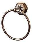 Top Knobs Edwardian Hex Bath 5-1/4" (133mm) Towel Ring (German Bronze)