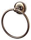 Top Knobs Edwardian Smooth Bath 5-1/4" (133mm) Towel Ring (German Bronze)
