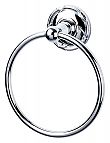 Top Knobs Edwardian Ribbon and Reed Bath 5-1/4" (133mm) Towel Ring (Polished Chrome)