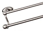 Top Knobs Edwardian Oval Bath 18" (457mm) Double Towel Bar (Antique Pewter)
