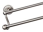 Top Knobs Edwardian Rope Bath 18" (457mm) Double Towel Bar (Brushed Satin Nickel)