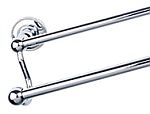 Top Knobs Edwardian Beaded Bath 18" (457mm) Double Towel Bar (Polished Chrome)