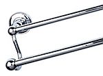 Top Knobs Edwardian Smooth Bath 18" (457mm) Double Towel Bar (Polished Chrome)