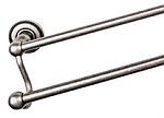 Top Knobs Edwardian Beaded Bath 24" (610mm) Center-to-Center Double Towel Bar (Antique Pewter)