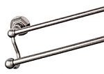 Top Knobs Edwardian Hex Bath 24" (610mm) Center-to-Center Double Towel Bar (Antique Pewter)