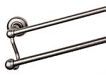 Top Knobs Edwardian Smooth Bath 24" (610mm) Center-to-Center Double Towel Bar (Antique Pewter)