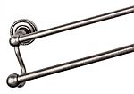 Top Knobs Edwardian Rope Bath 24" (610mm) Center-to-Center Double Towel Bar (Antique Pewter)