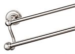 Top Knobs Edwardian Beaded Bath 24" (610mm) Center-to-Center Double Towel Bar (Brushed Satin Nickel)