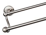 Top Knobs Edwardian Smooth Bath 24" (610mm) Center-to-Center Double Towel Bar (Brushed Satin Nickel)