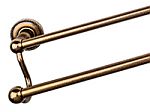 Top Knobs Edwardian Beaded Bath 24" (610mm) Center-to-Center Double Towel Bar (German Bronze)