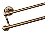 Top Knobs Edwardian Smooth Bath 24" (610mm) Center-to-Center Double Towel Bar (German Bronze)