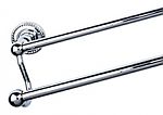 Top Knobs Edwardian Rope Bath 24" (610mm) Center-to-Center Double Towel Bar (Polished Chrome)