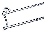 Top Knobs Hudson Bath 24" (610mm) Center-to-Center Double Towel Bar (Polished Chrome)