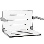 Seachrome Silhouette 20-15/16" (532mm) Comfort Shower Seat - (White/Silver)