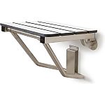 Seachrome 18in. x 15in. Bench-Style Folding Shower Seat w/Lift Assist - (Stainless Steel/Phenolic White)