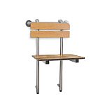 Seachrome 18" (457mm) Profile Bench Shower Seat - (Stainless Steel/Phenolic Teak)