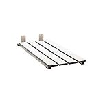 Seachrome 32in x 13.5in. End-Mounted Tub Seat with Frame (Stainless Steel/Phenolic White)