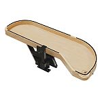 Rev-A-Shelf Craftsman Collection Solid Maple Single-Tier Girasolo w/ Soft-Close and Black Accents for 12" Right Opening/Blind Left Corner Cabinets