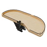 Rev-A-Shelf Craftsman Collection Solid Maple Single-Tier Girasolo w/ Soft-Close and Black Accents for 15" Right Opening/Blind Left Corner Cabinets