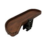 Rev-A-Shelf Craftsman Collection Solid Walnut Single-Tier Girasolo w/ Soft-Close and Black Accents for 12" Left Opening/Blind Right Corner Cabinets