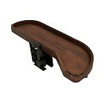 Rev-A-Shelf Craftsman Collection Solid Walnut Single-Tier Girasolo w/ Soft-Close and Black Accents for 12" Right Opening/Blind Left Corner Cabinets