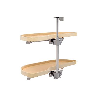 Rev-A-Shelf Maple Two-Tier Classic Girasolo w/ Soft-Close for 15" Left Opening/Blind Right Corner Cabinets