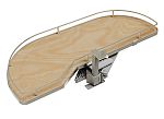 Rev-A-Shelf Maple Single-Tier Girasolo w/ Soft Close and Chrome Accents for 15" Left Opening/Blind Right Corner cabinets
